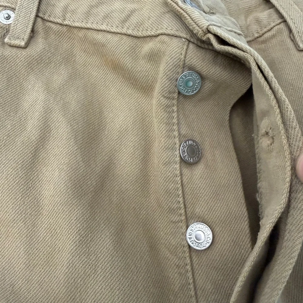 Levis 501xx Vintage Y2K Tan Khaki Straight Leg Button Fly Jeans Mens 36x30 0603